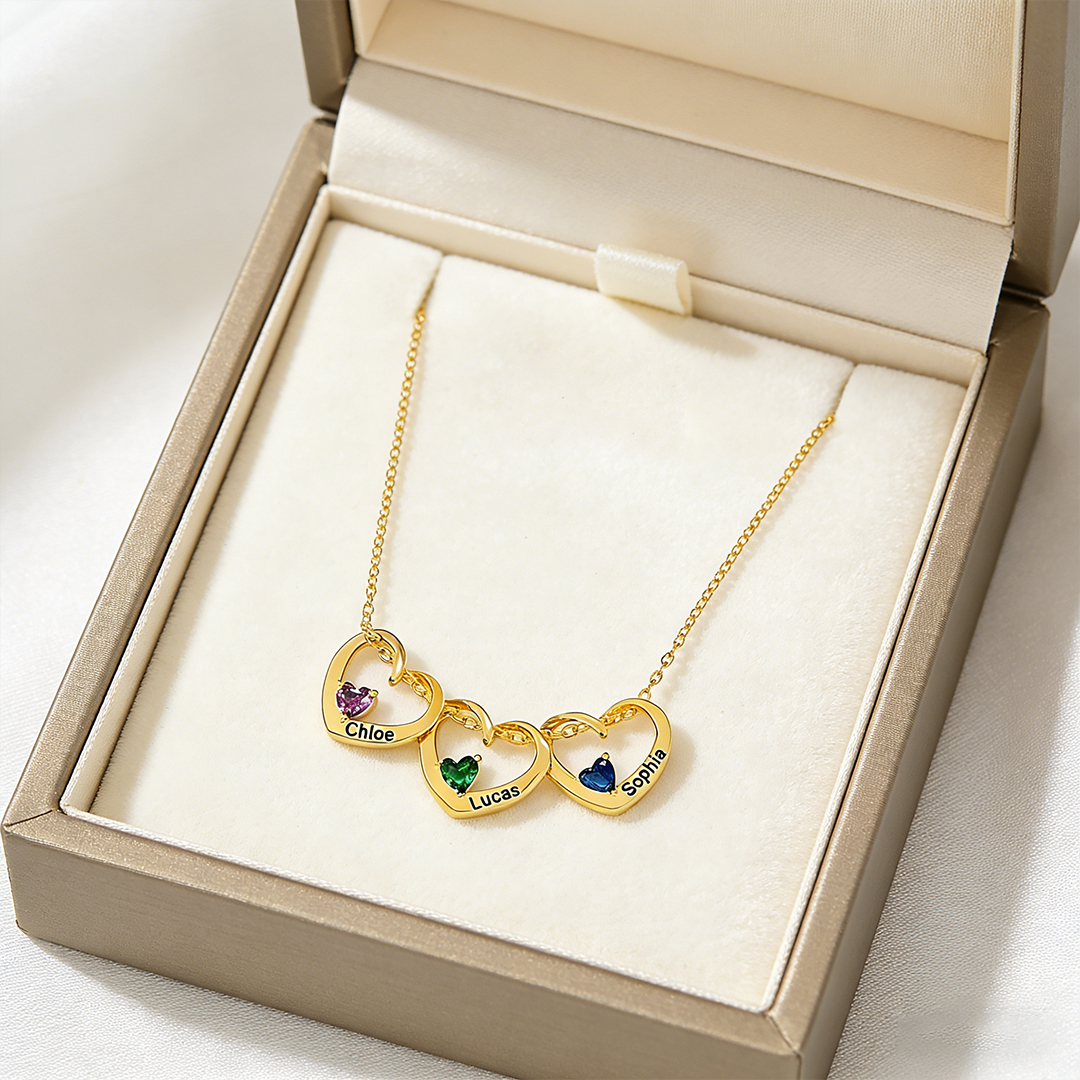 For Mother - Families Keepsakes Name Birthstone Custom Necklace