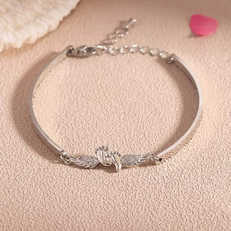 FOR MEMORIAL - MAMA OF AN ANGEL WING BRACELET
