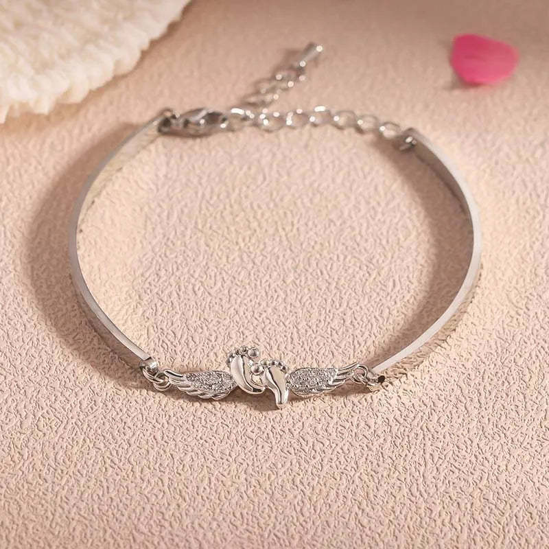 FOR MEMORIAL - MAMA OF AN ANGEL WING BRACELET