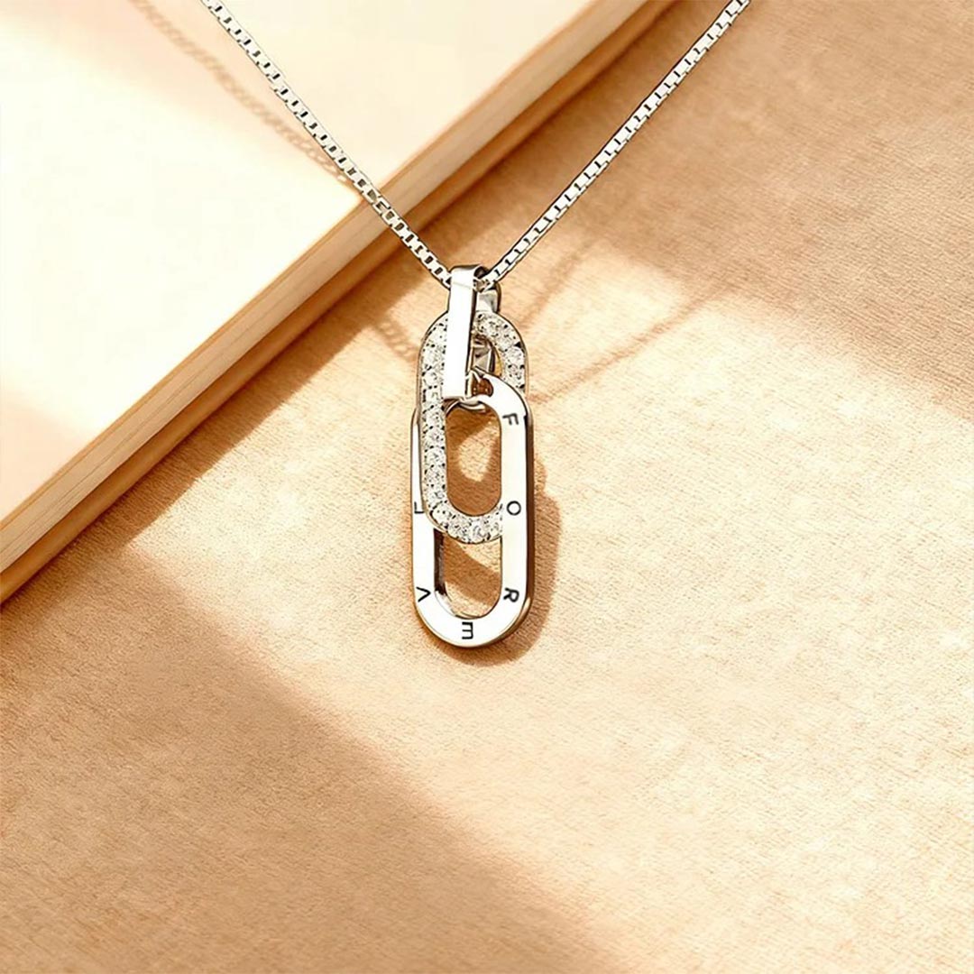 For Unbiological Daughter - We are Family Forever Circle Necklace