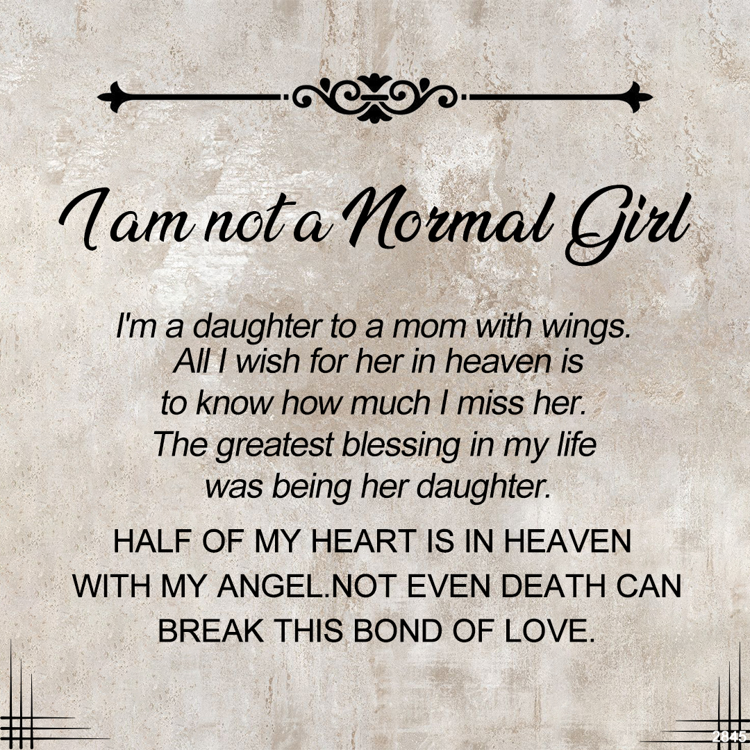 For Memorial -  I'm A Daughter To A Mom With Wings Custom Name Bead Bracelet