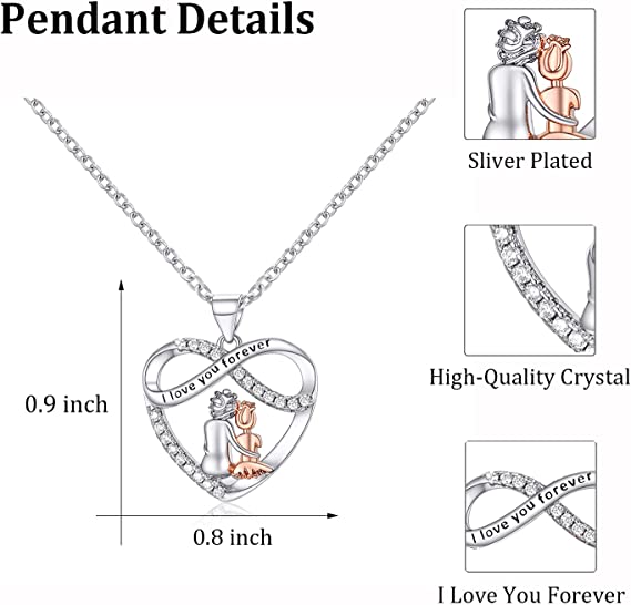 For Niece - S925 You Will Always Have Me And I Will Always Have You Infinity Heart Necklace