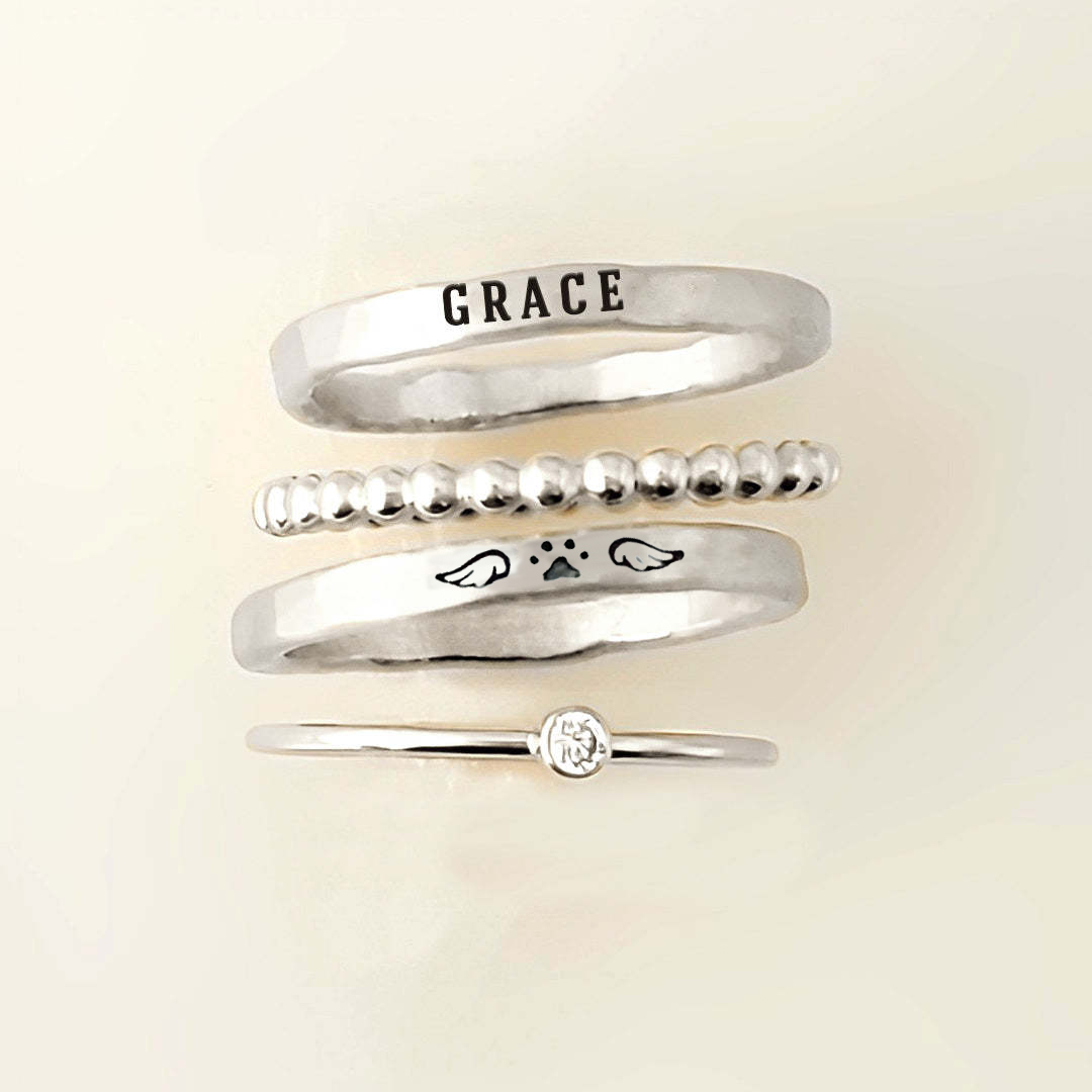 "Angel's Companion" Pet Name Personalized Memorial Ring