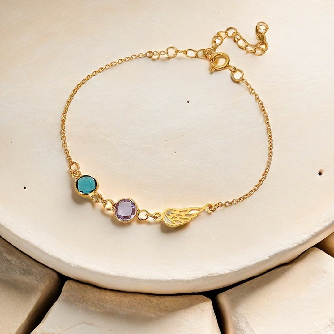 Missing You Always Birthstones Custom Bracelet