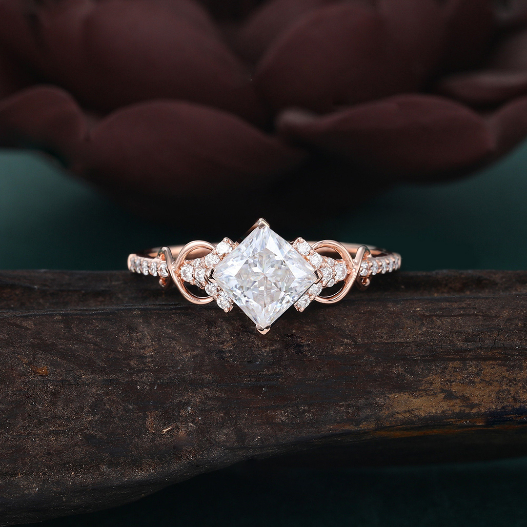 It's OK To Not Be OK Princess Cut Moissanite Ring