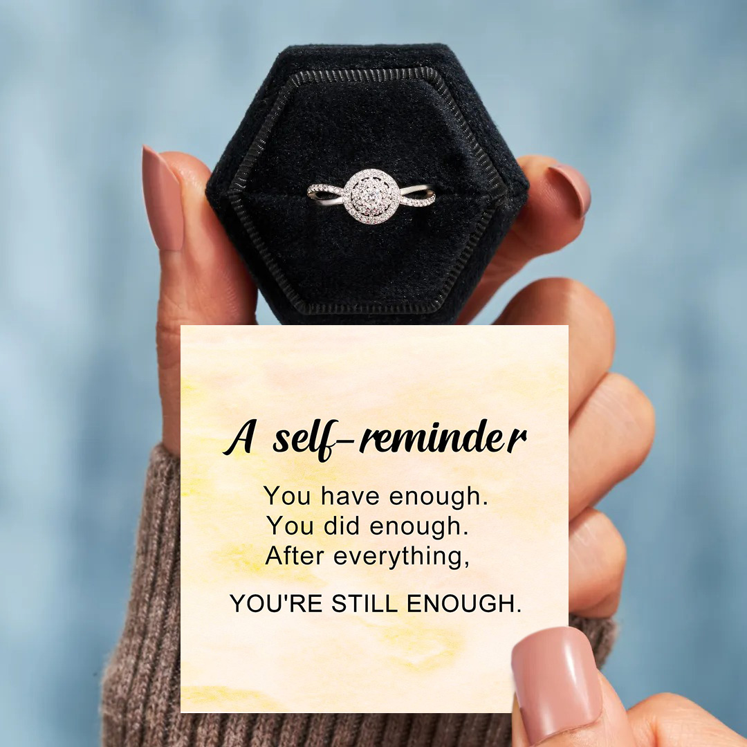 A self-reminder -Round Diamond Infinity Ring
