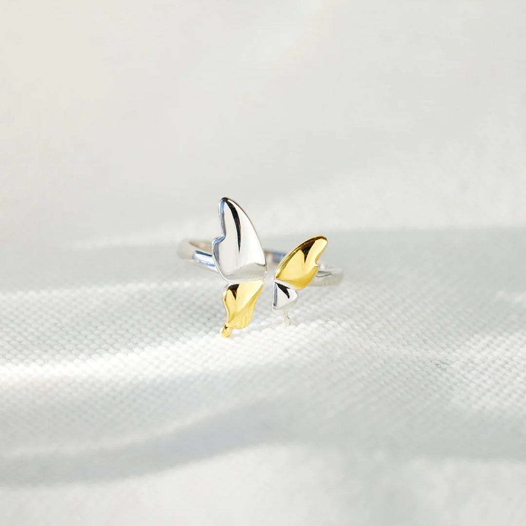 For Memorial-Butterfly open ring