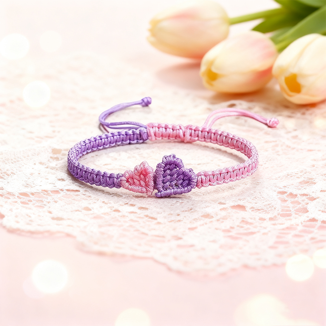 To My Granddaughter Heart braided bracelet