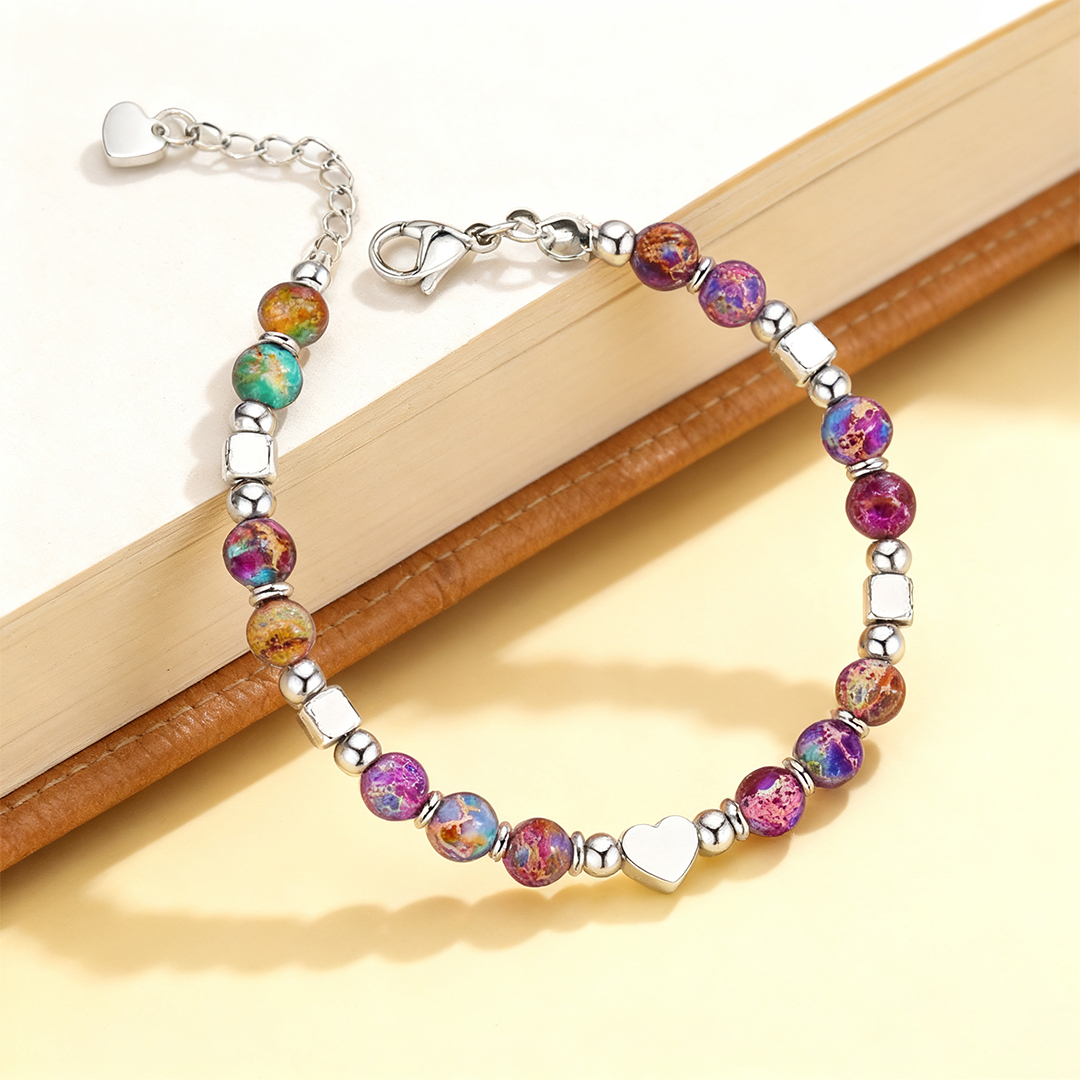 To My Granddaughter-Purple Heart Bracelet