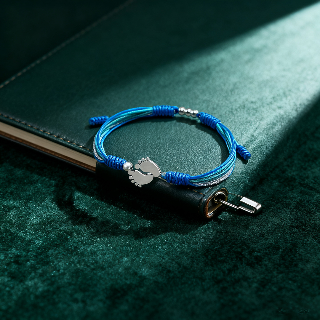 For Memorial - Mama of an Angel Braided ankle bracelet