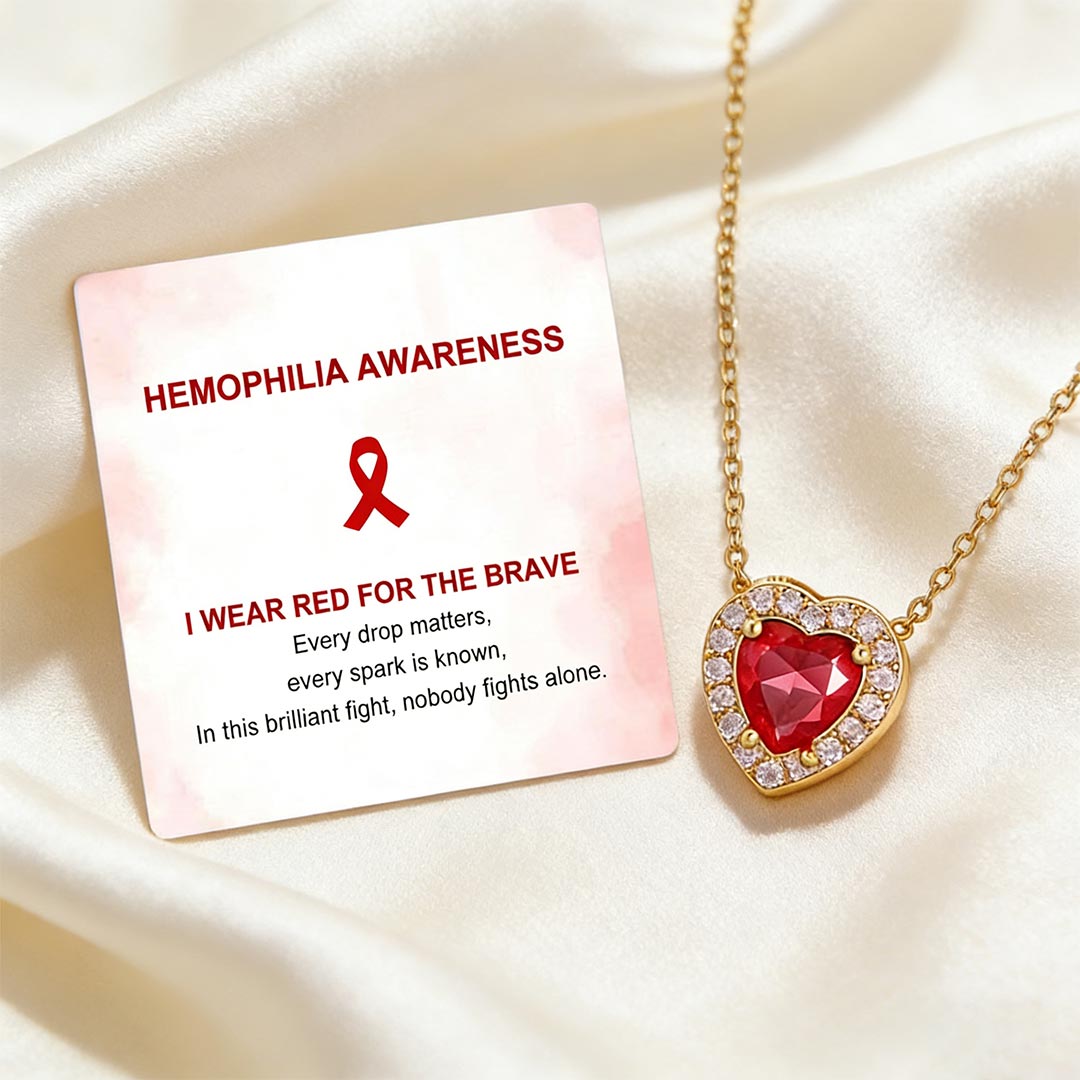 World Hemophilia Day-Red Diamond Necklace