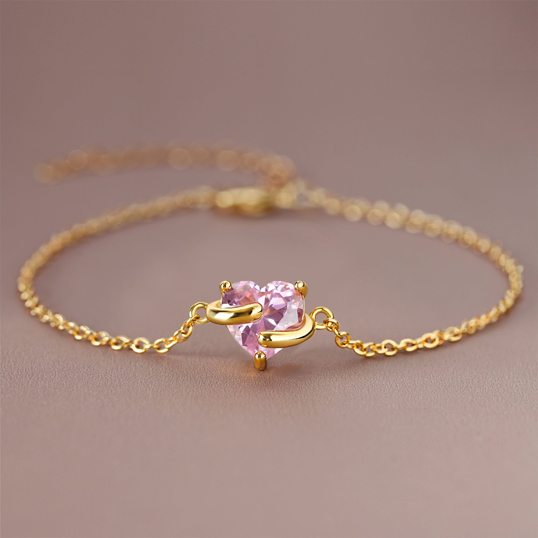 Love Me Until I Am Me Again Hug Heart Bracelet