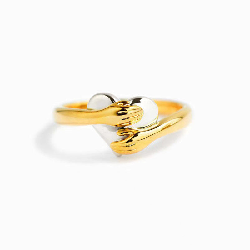 For Daughter - My Heart Always Holds You Heart Hug Ring-37bracelet