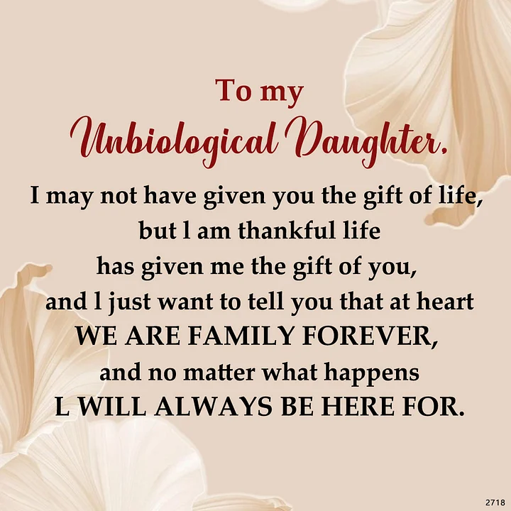 For Unbiological Daughter - We are Family Forever Circle Necklace