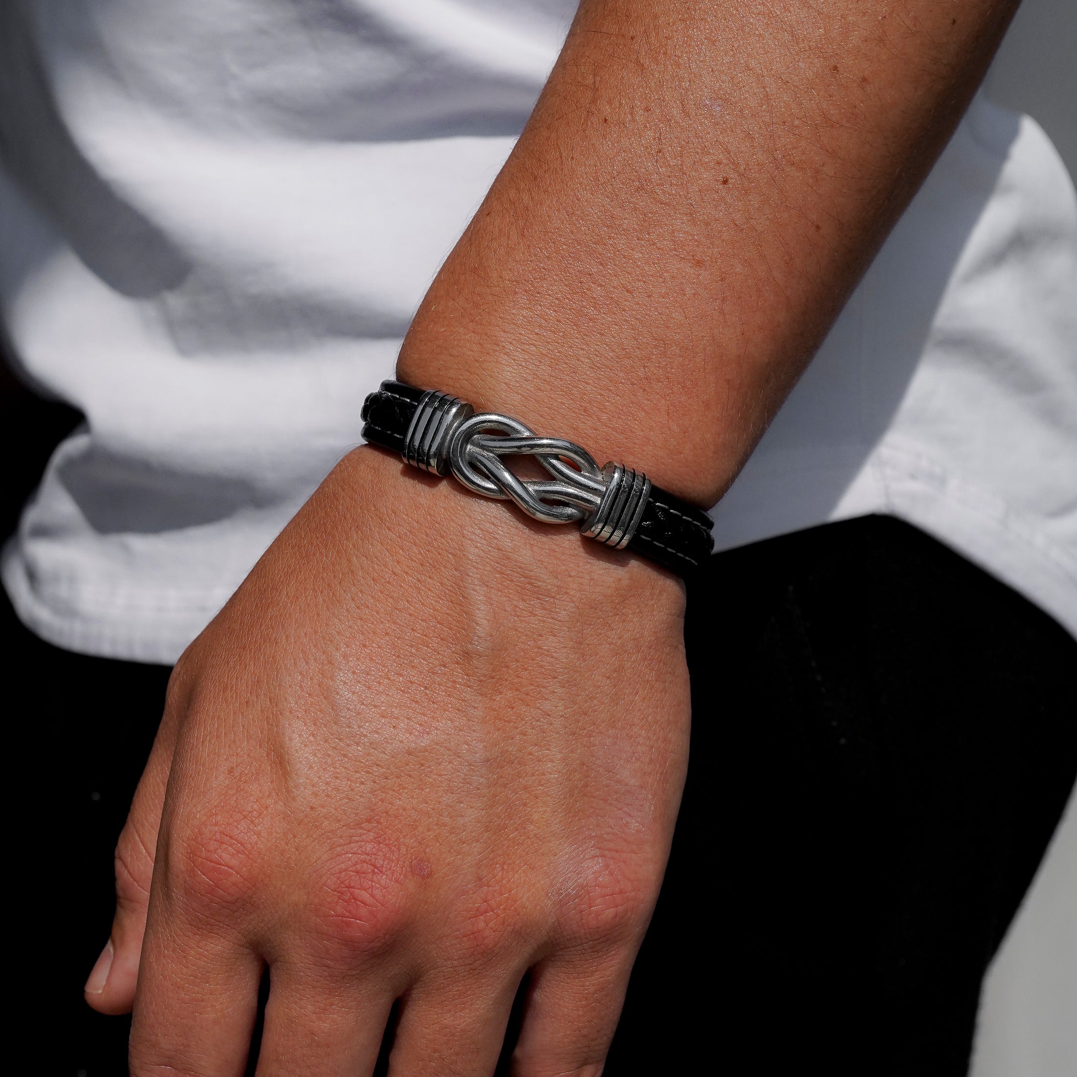 "To My Grandson" Family Bonds - Linked Forever Bracelet Gift Set