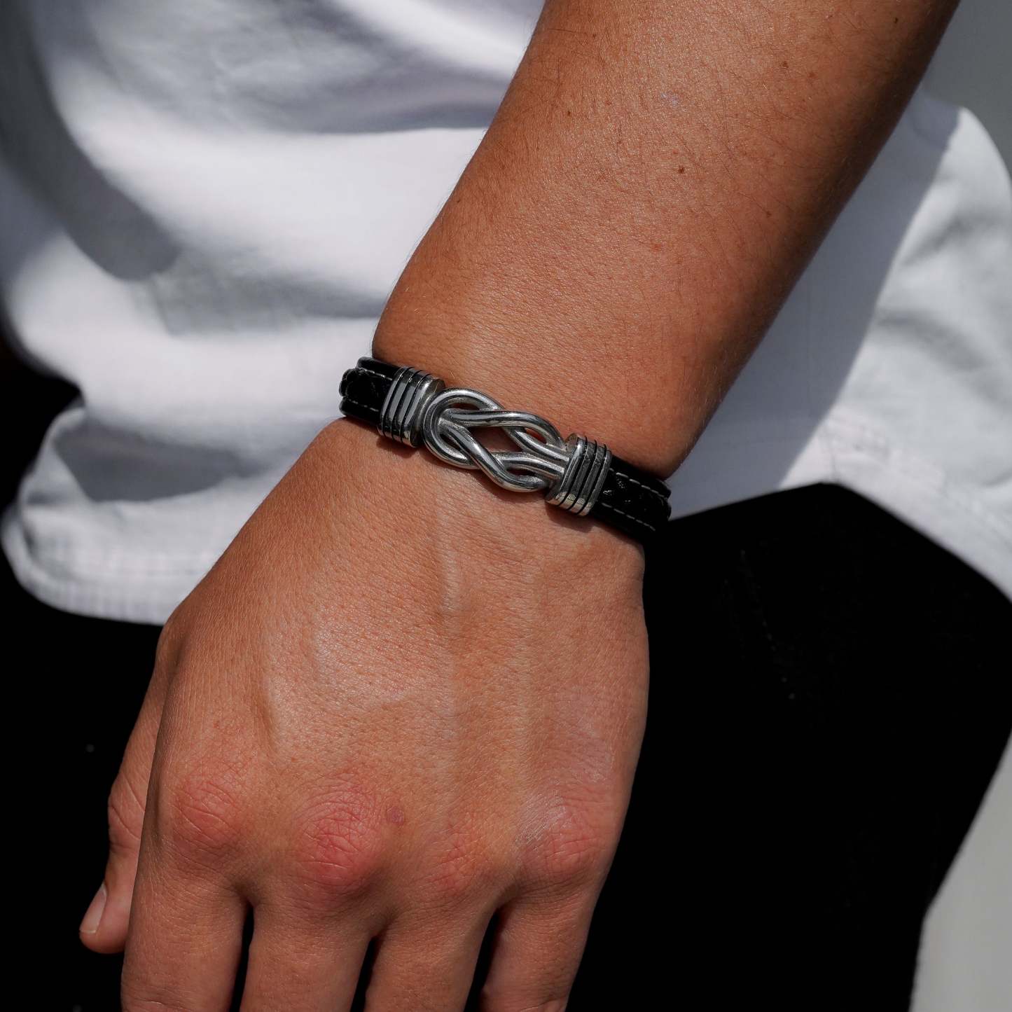 "To My Grandson" Family Bonds - Linked Forever Bracelet Gift Set