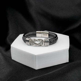 "To My Grandson" Family Bonds - Linked Forever Bracelet Gift Set