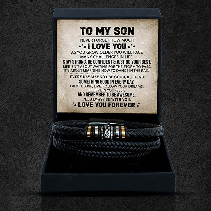 For Son - Vintage Beaded Leather Bracelet Gift Set