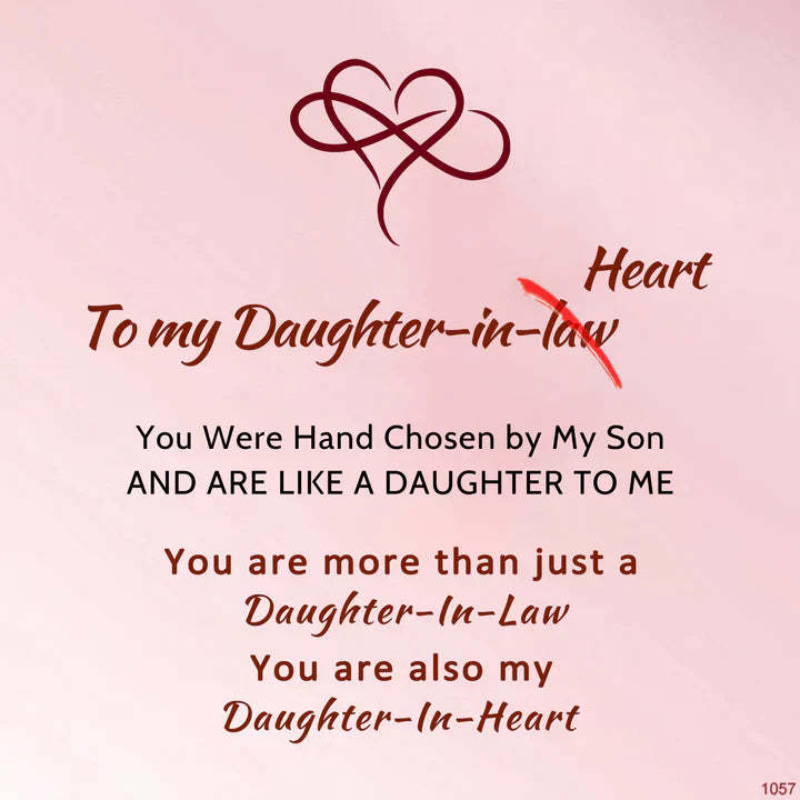 For Daughter-in-law - You Are Also My Daughter-in-heart Infinity Heart Bracelet-37bracelet