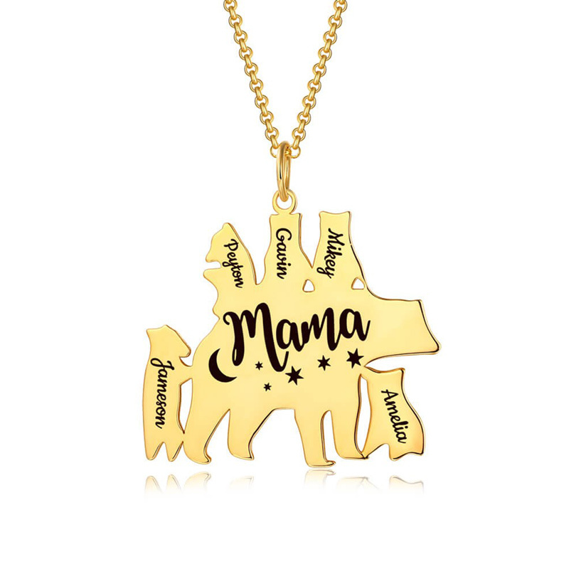 Personalized Mama Bear Necklace for Mom