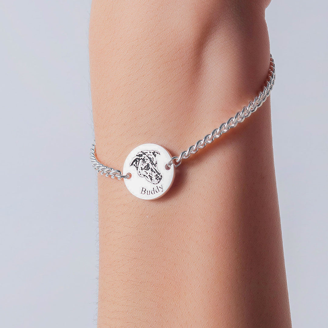 Custom Pet Face Portrait Bracelet
