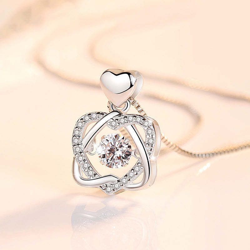 For Daughter - S925 We Are Forever Linked Together Love Knot Necklace