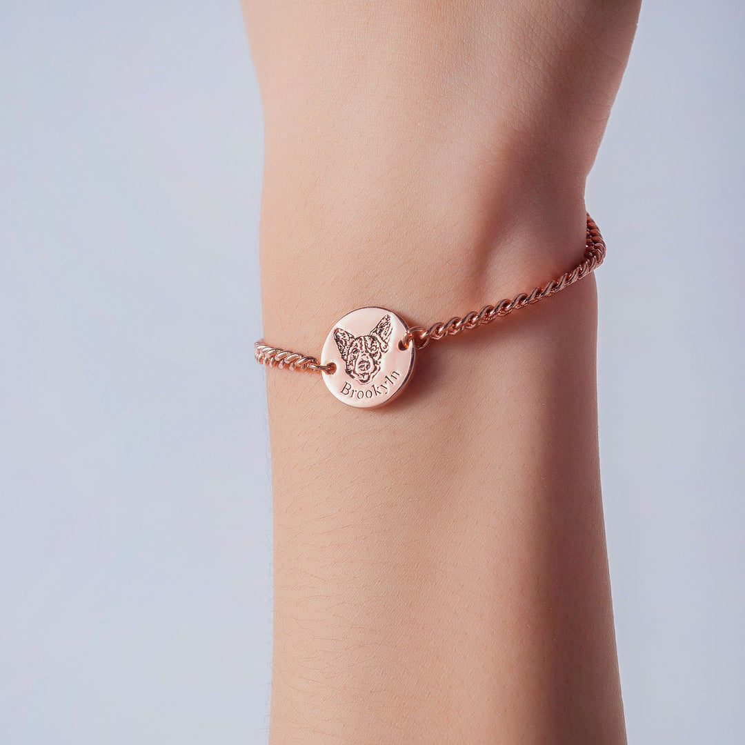Custom Pet Face Portrait Bracelet