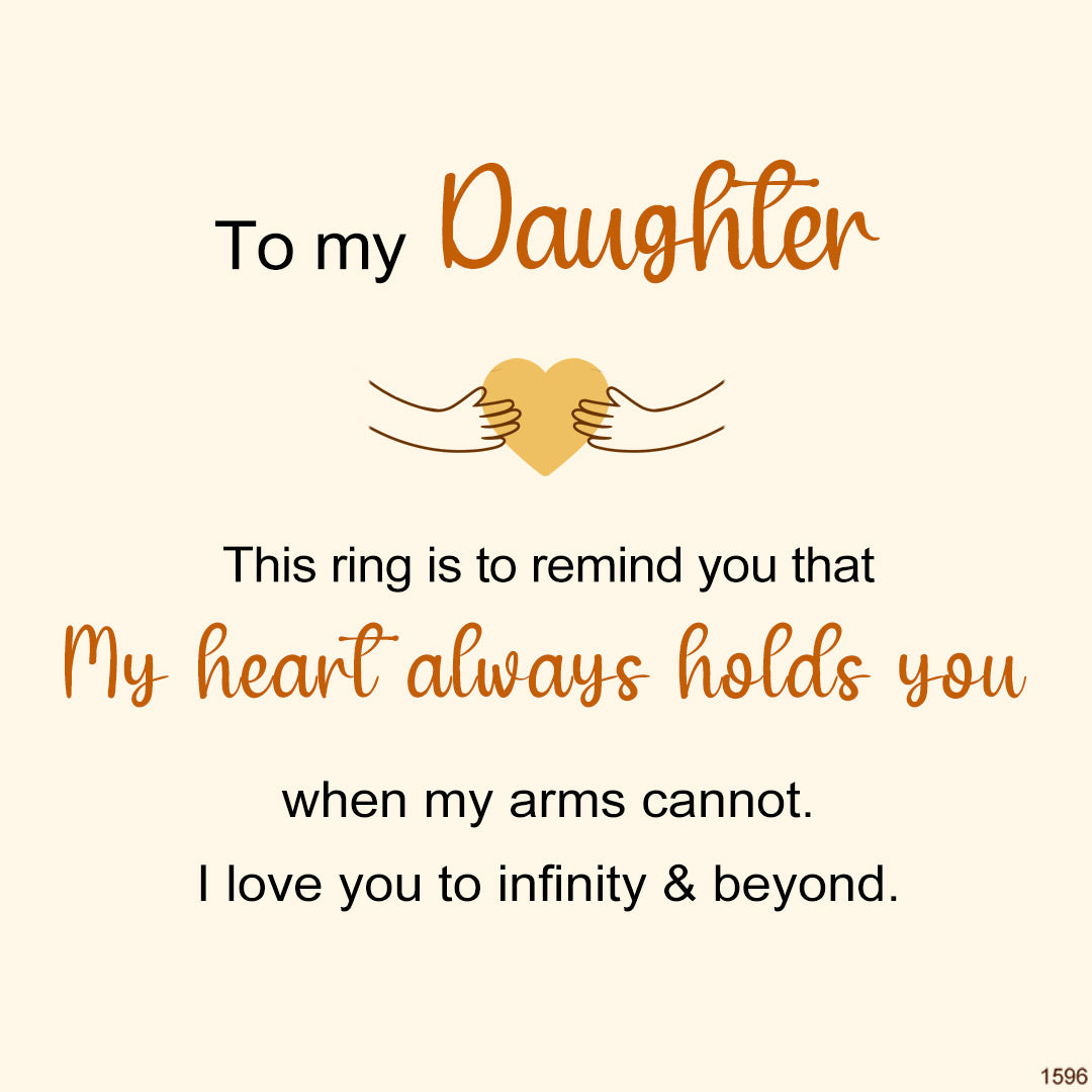 For Daughter - My Heart Always Holds You Heart Hug Ring-37bracelet