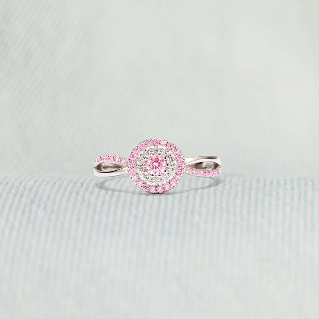 S925 Raise Awareness I Am Enough Circle Ring