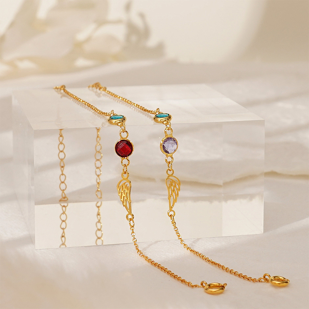 Missing You Always Birthstones Custom Bracelet