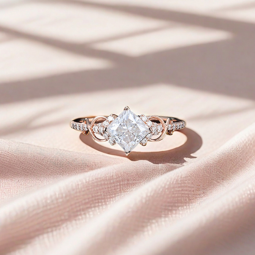 It's OK To Not Be OK Princess Cut Moissanite Ring