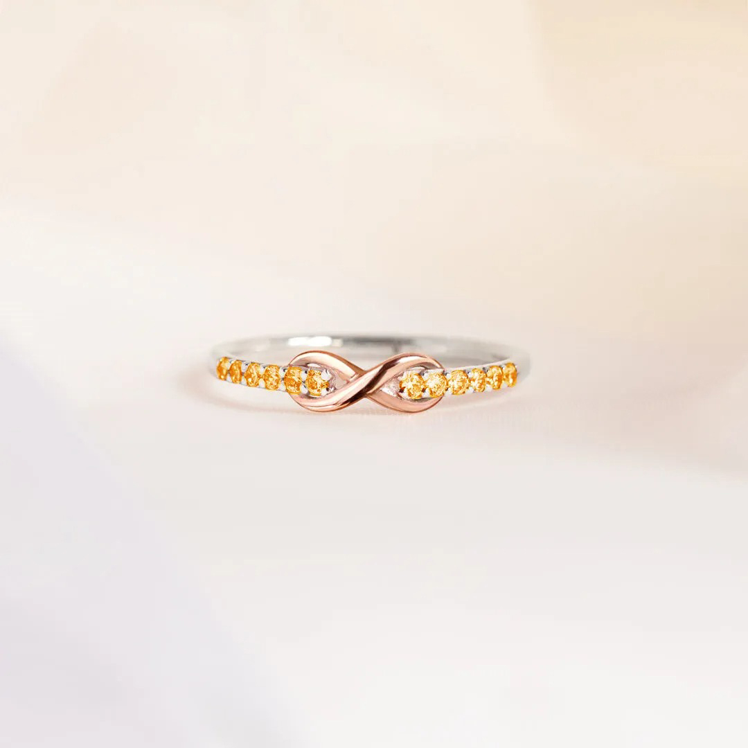 S925 Multiple Sclerosis Awareness Infinity Ring