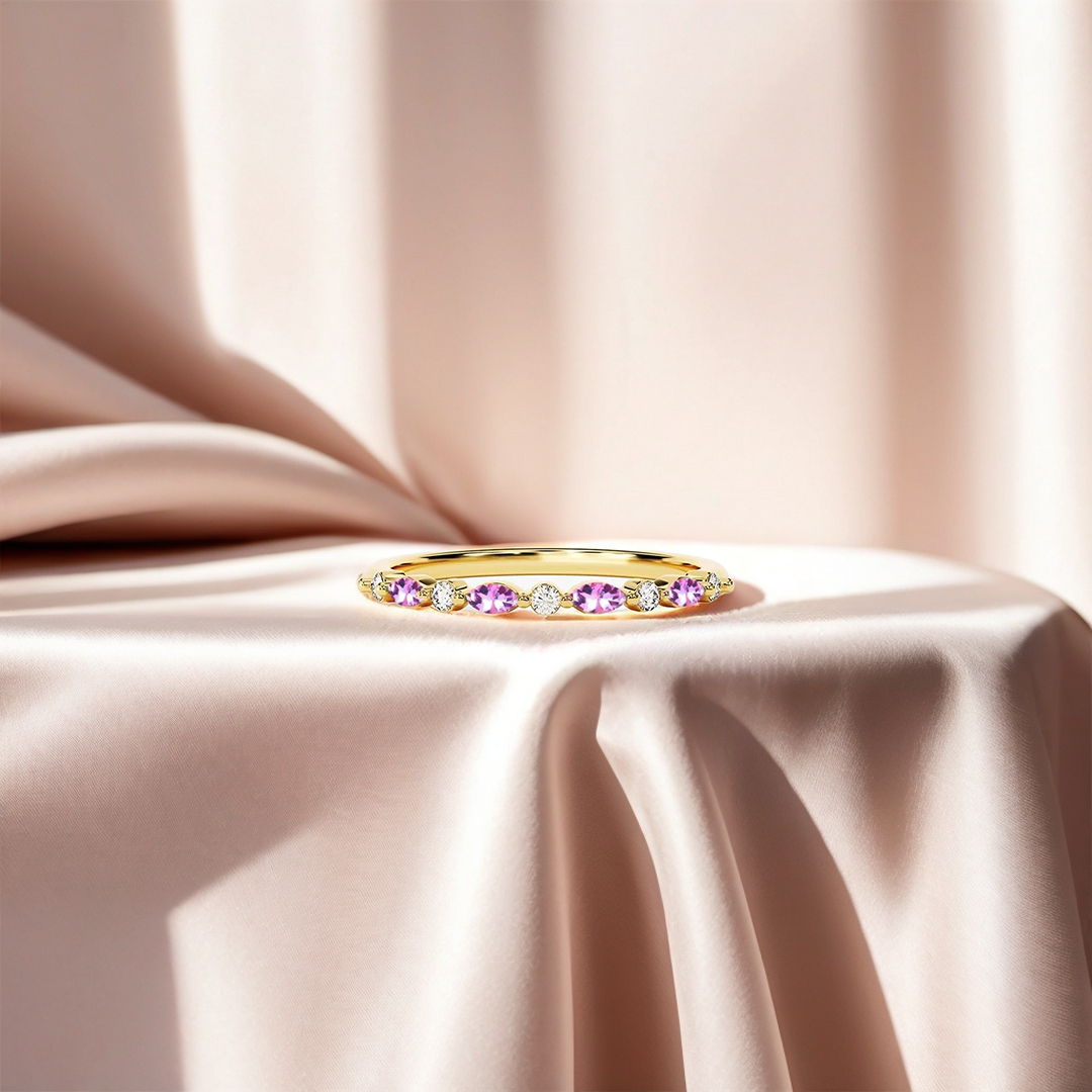 Alzheimer dementia awareness Purple Marquise Ring
