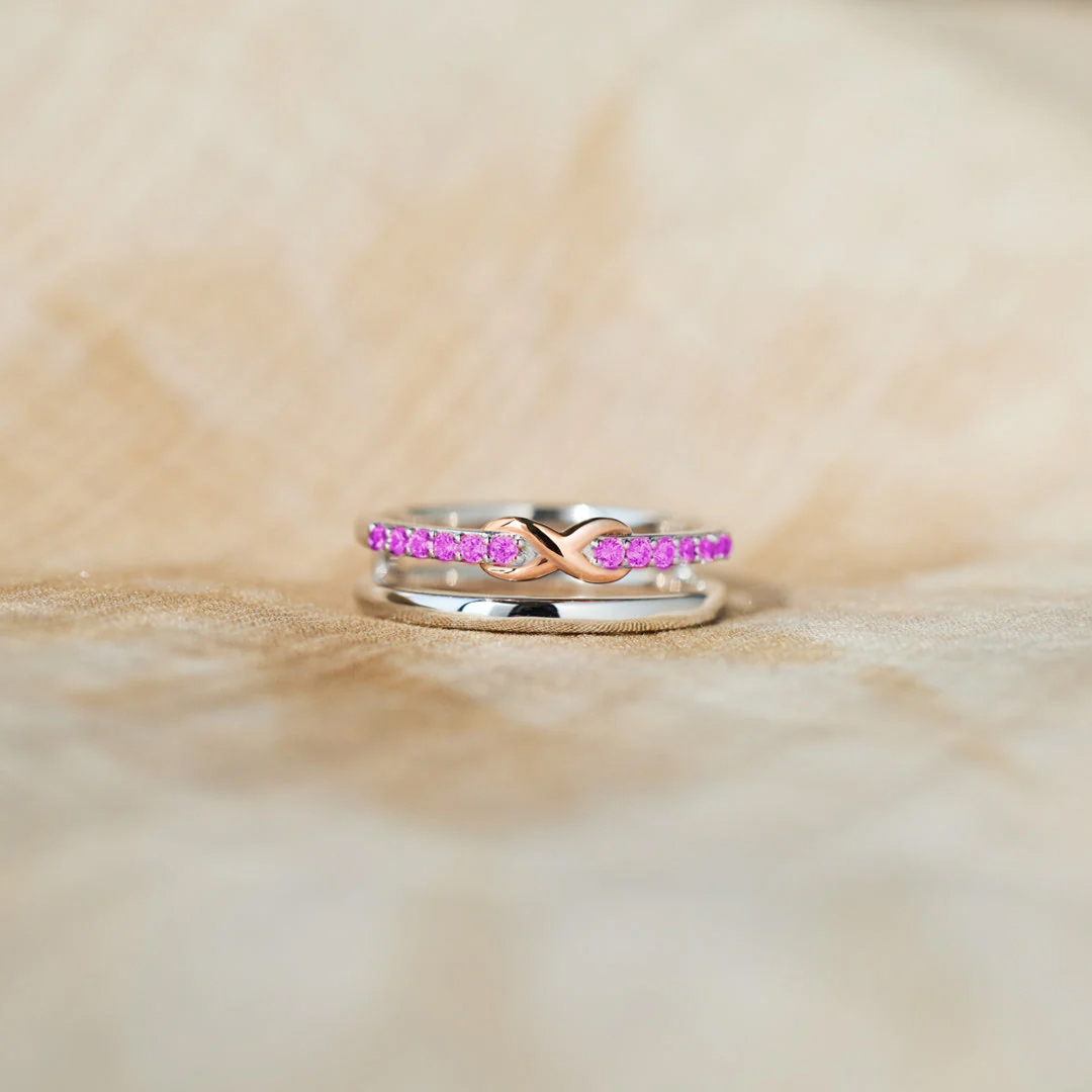 Alzheimer dementia awareness Orange Infinity Ring