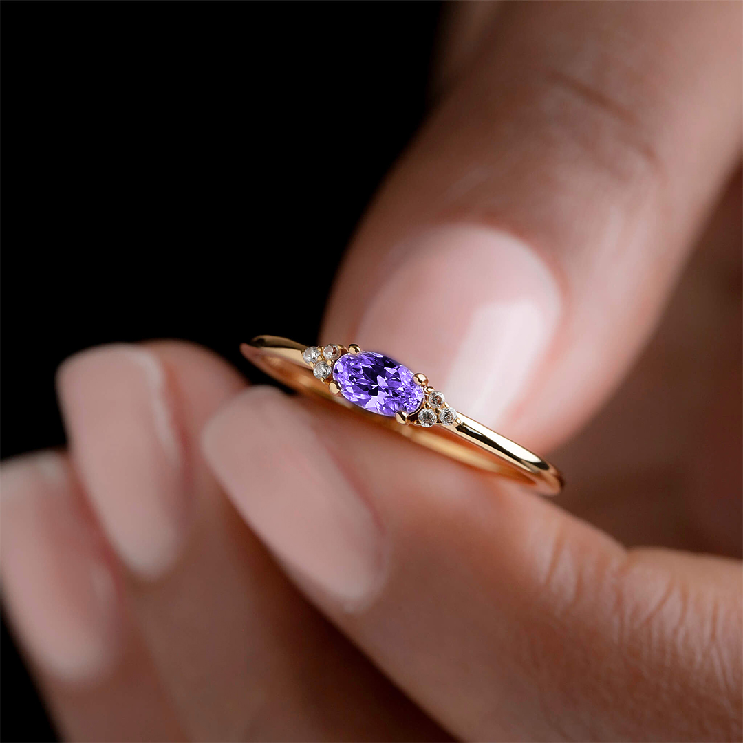 Alzheimer dementia awareness purple Ring