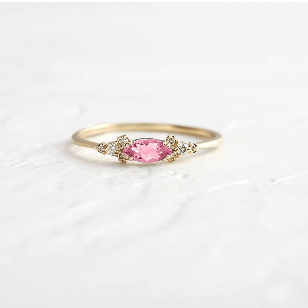 Breast Cancer Awareness-I wear pink for myself diamond thin ring