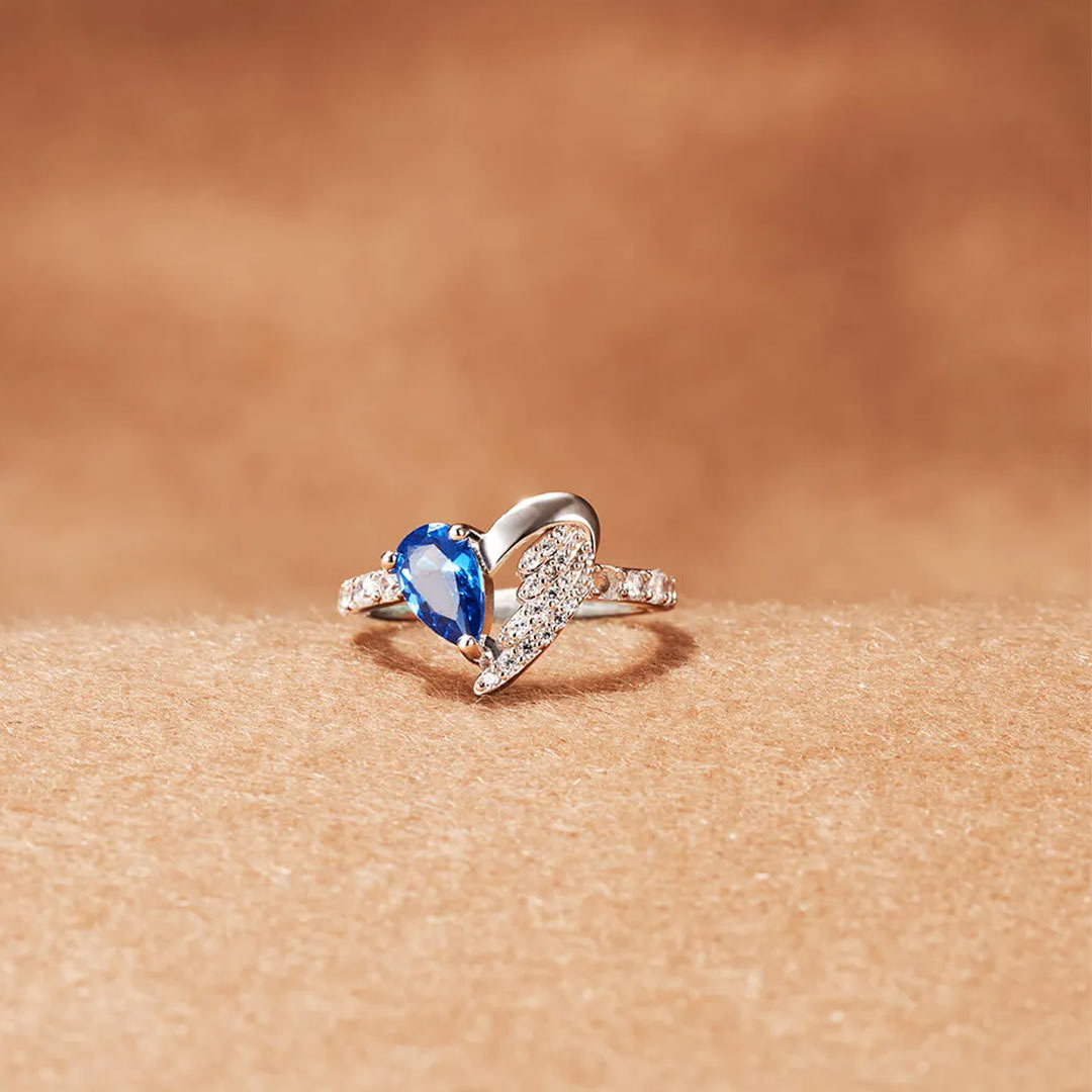 For Memorial - MISSING YOU ALWAYS Heart Wings Ring