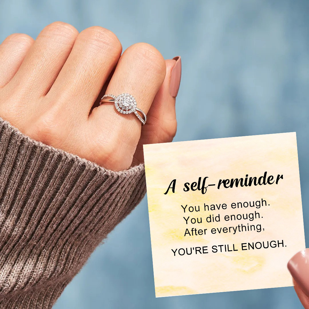 A self-reminder -Round Diamond Infinity Ring