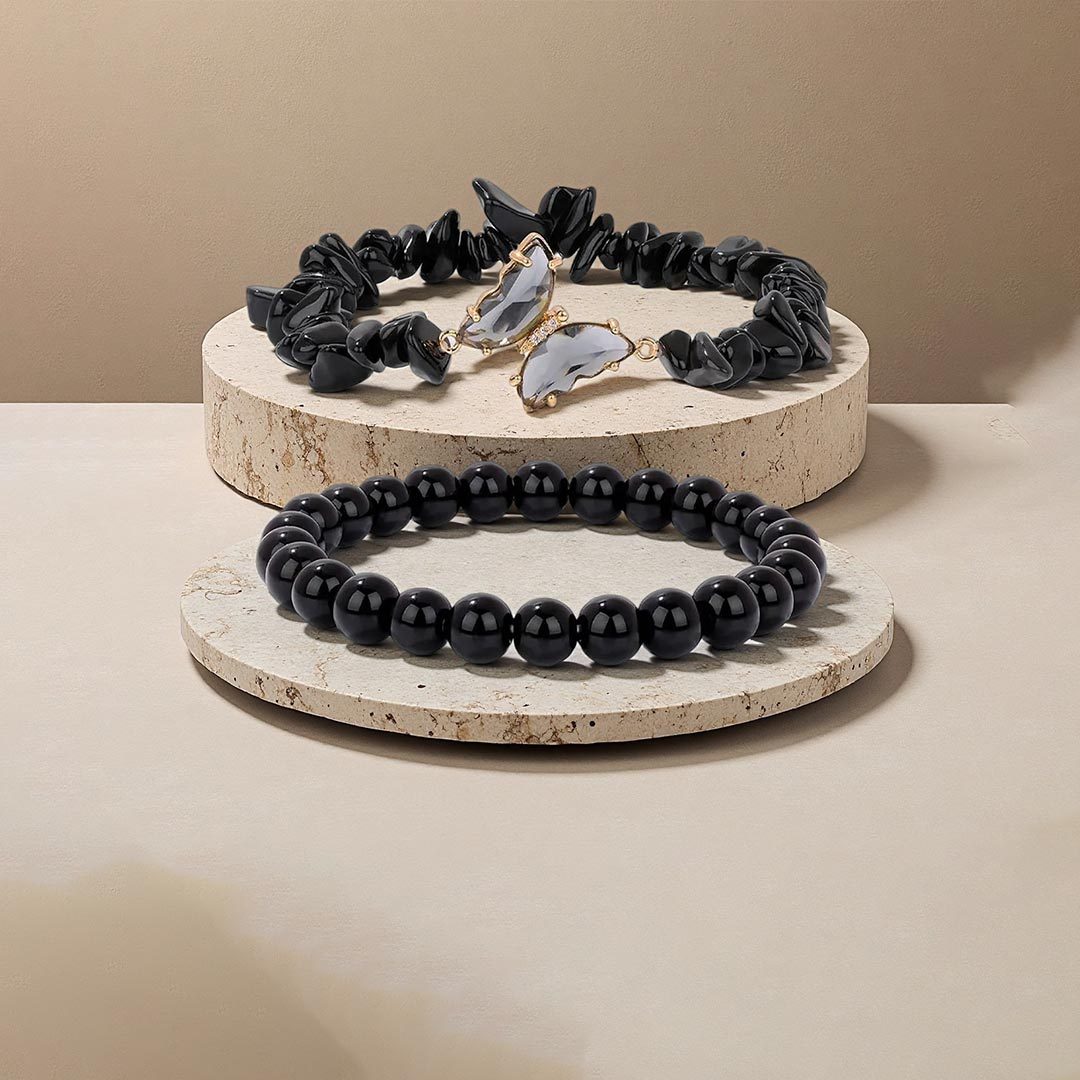 For Memorial-Butterflies are sent from  heaven above Double-layer crystal butterfly bracelet