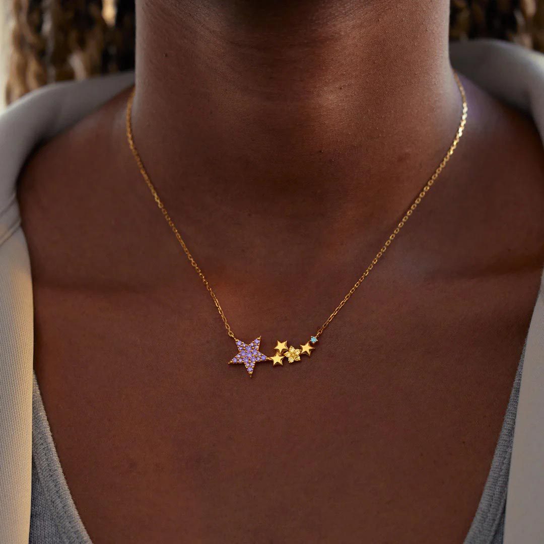 Autism Awareness-Purple Star Necklace