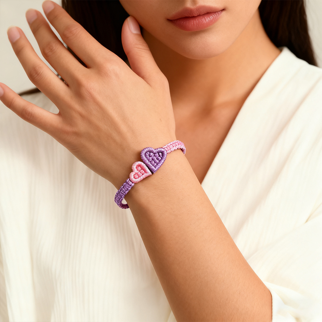 To My Granddaughter Heart braided bracelet