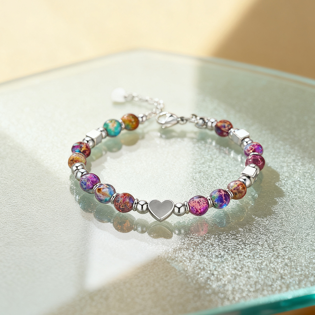 To My Granddaughter-Purple Heart Bracelet