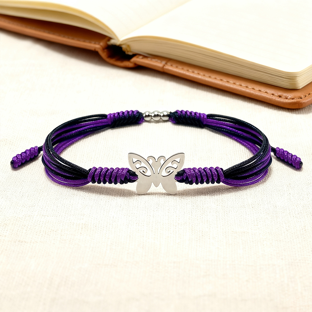 For Memorial -they fly with us every day Butterfly Bracelet