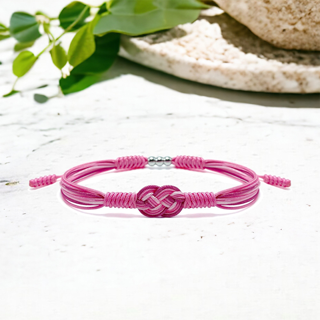Breast Cancer Awareness-Support the fighters Pink knot bracelet