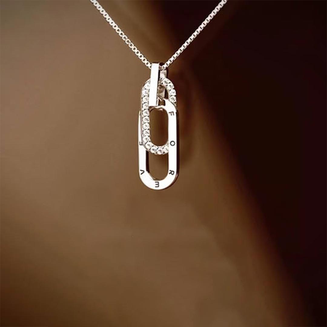 For Unbiological Daughter - We are Family Forever Circle Necklace