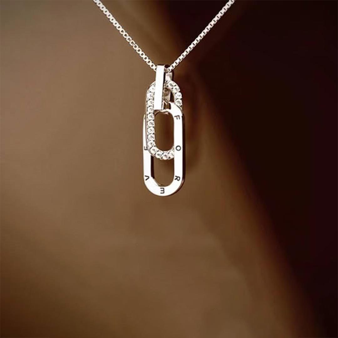 For Unbiological Daughter - We are Family Forever Circle Necklace