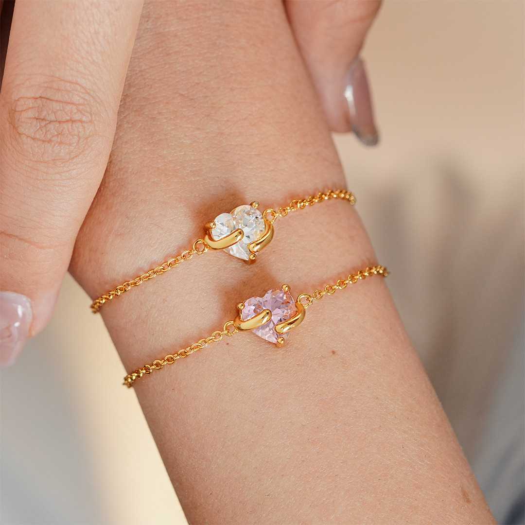 Love Me Until I Am Me Again Hug Heart Bracelet