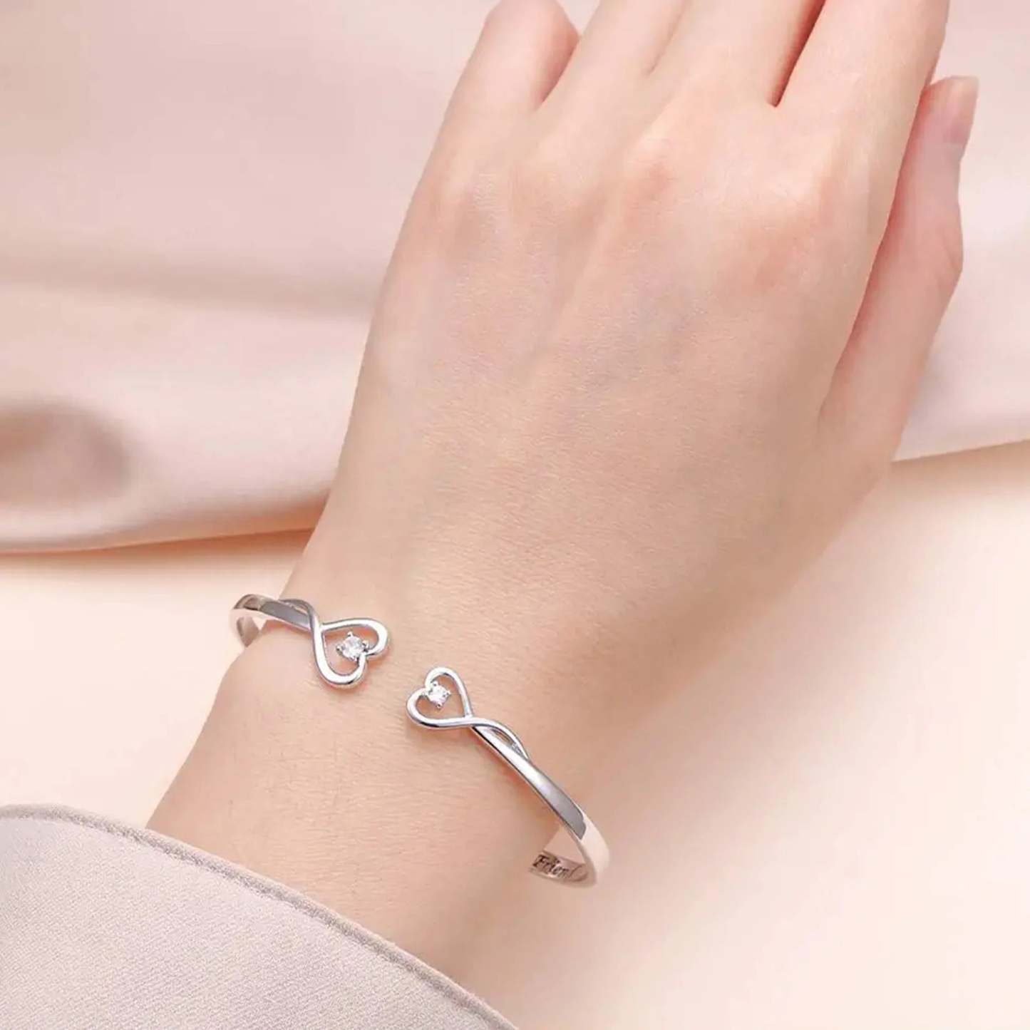 For Friend - Not Sisters By Blood But Sisters By Heart Heart Style Bracelet-37bracelet