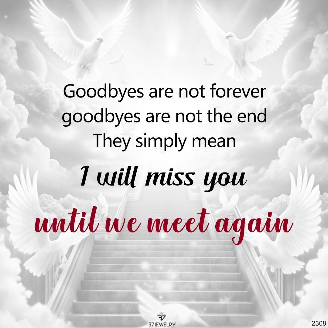 For Memorial - Until We Meet Again Tiny Heart With Wings Ring