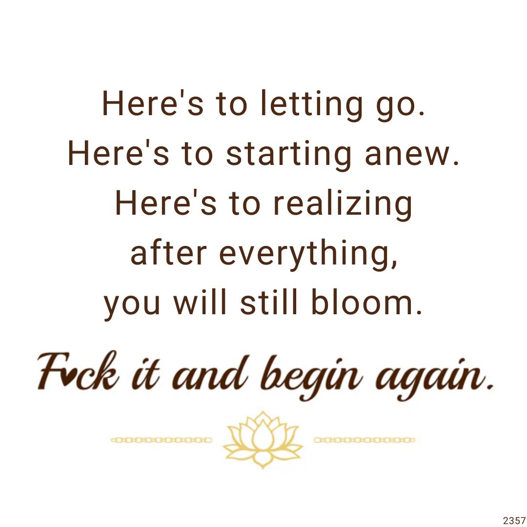 Fuck It and Begin Again Lotus Ring